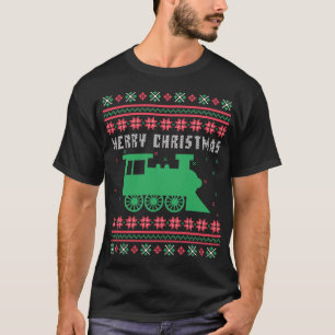 Camiseta Locomotiva de Comboio Suor de Natal Feio