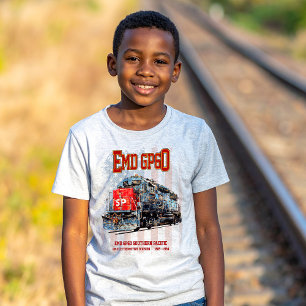 Camiseta Locomotiva diesel EMD GP60 e bandeira americana