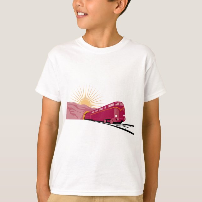 Camiseta Locomotiva diesel que sai do túnel (Frente)