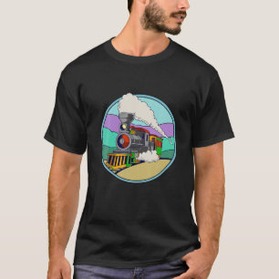 Camiseta Locomotiva do Comboio Divertido Modelo de Estrada 