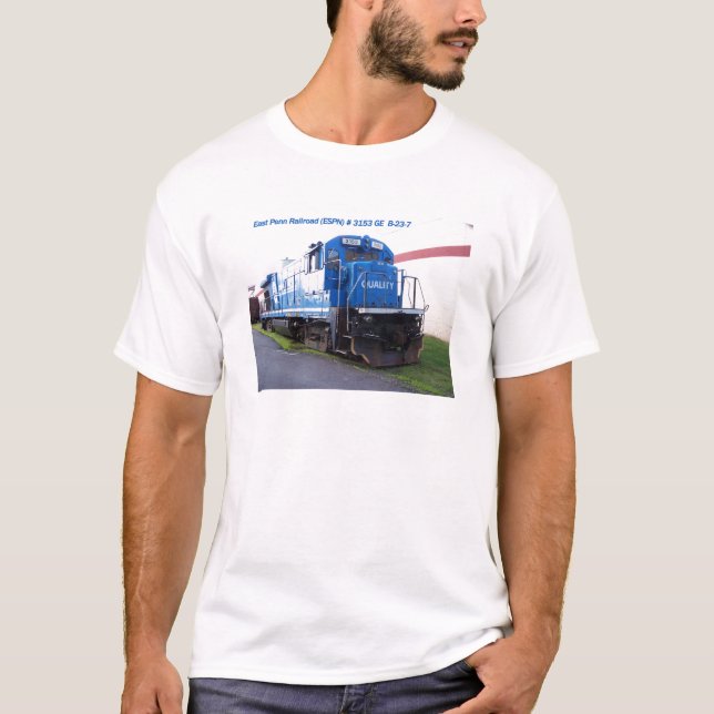 Camiseta Locomotiva do leste #3153 da estrada de ferro de (Frente)