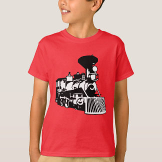 Camiseta locomotiva do trem do vapor