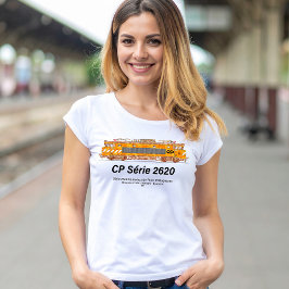 Camiseta Locomotiva elétrica CP Serie 2620. Loco Nez-Casse