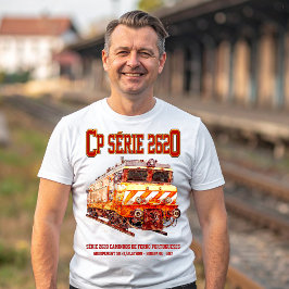 Camiseta Locomotiva elétrica CP Serie 2620. Loco Nez-Casse