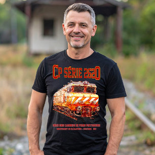 Camiseta Locomotiva elétrica CP Serie 2620. Loco Nez-Casse