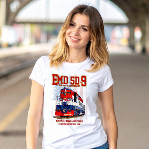 Camiseta Locomotiva EMD SD-9 Estande de Aniversário de 250