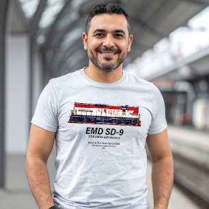 Camiseta Locomotiva EMD SD-9 USA Aniversário de 250 anos Pa