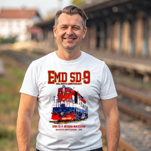 Camiseta Locomotiva EMD SD-9 USA Aniversário de 250 anos Pa