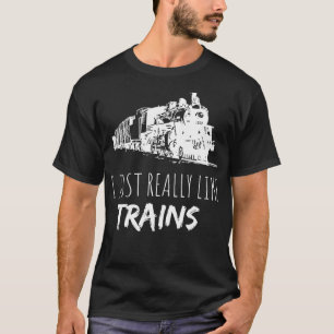 Camiseta Locomotiva Entusiasta De Comboio Eu Gosto Muito De