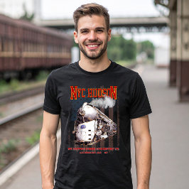 Camiseta Locomotiva NYC Dreyfuss Hudson. Bandeira americana