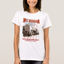 Camiseta Locomotiva NYC Niagara a vapor com bandeira americ