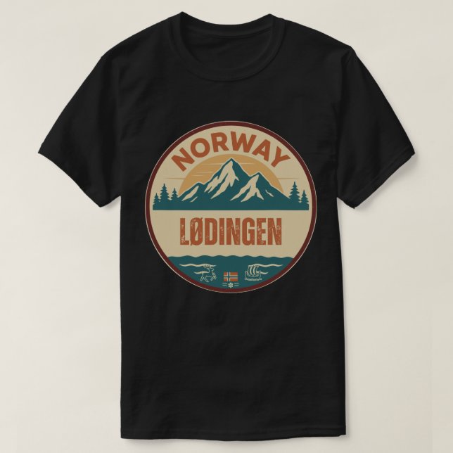 Camiseta Lødingen, Norge Noruega (Frente do Design)