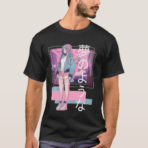 Camiseta Lofi Girl Retro Japonês Soft Girl Aestic