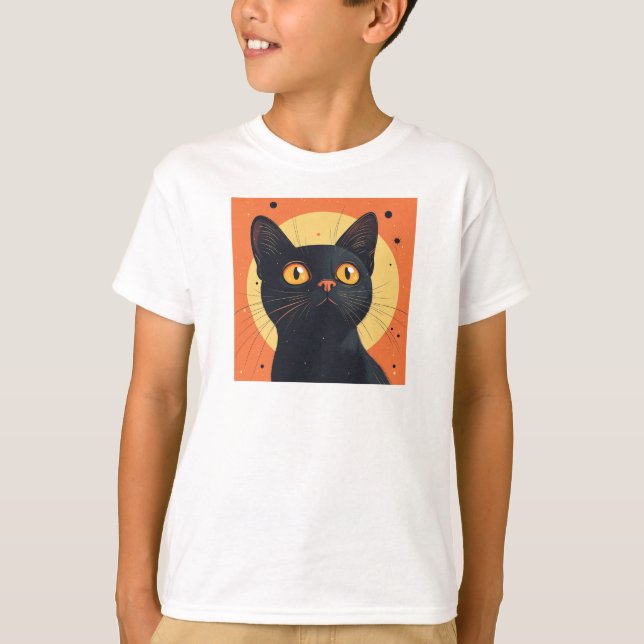 Camiseta Lofi Style Black Cat (Frente)
