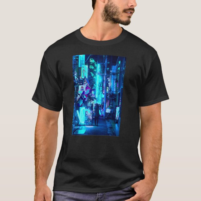 Camiseta Lofi Tokyo Streetwear do anos 80 Japonês Vaporwave (Frente)