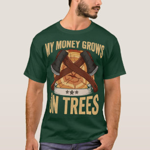 Camiseta Logger Meu Dinheiro Cresce Nas Árvores Papa Lumber