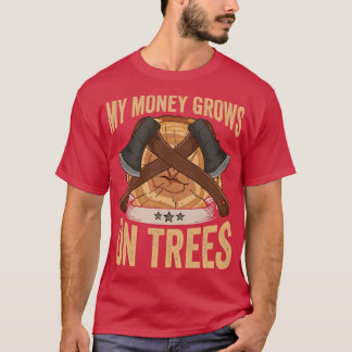 Camiseta Logger Meu Dinheiro Cresce Nas Árvores Papa Lumber