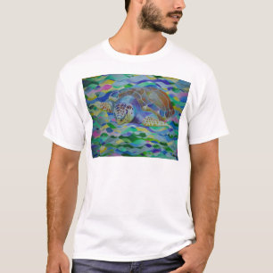 Camiseta Loggerhead Turtle Colorida Art