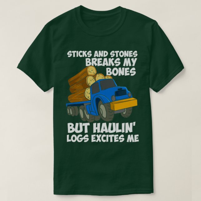 Camiseta LOGGING TRUCK DRIVER Hauling Logs (Frente do Design)