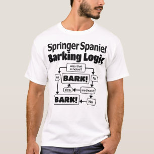 Camiseta Lógica de Barking do Springer Spaniel