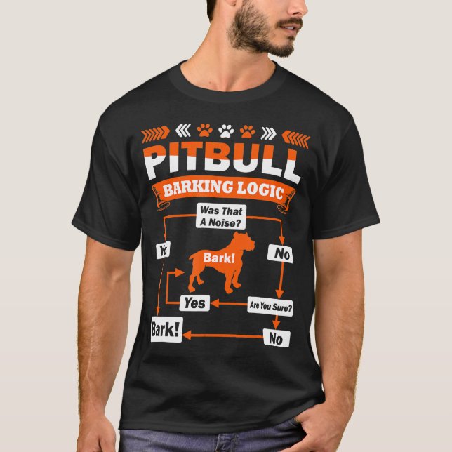 Camiseta Lógica de Barking Pitbull (Frente)