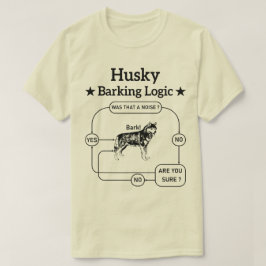 Camiseta Lógica do Barco do rouco Engraçado Cachorro Siberi