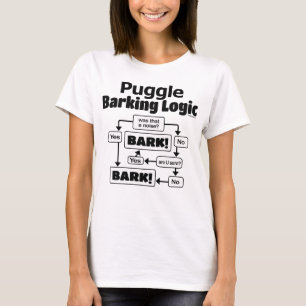 Camiseta Lógica do descascamento de Puggle