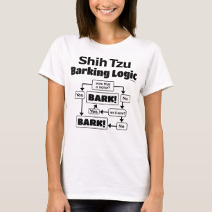 Camiseta Lógica do descascamento de Shih Tzu