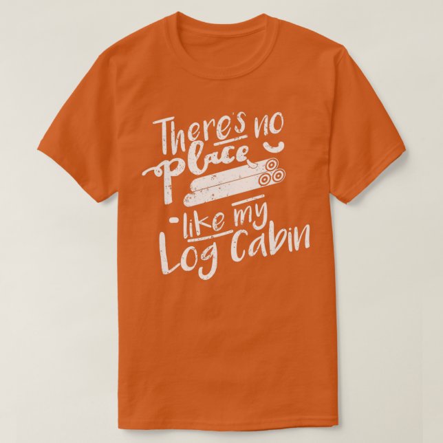 Camiseta Login Cabine Presente Log Cabin House Cedar Log Ca (Frente do Design)