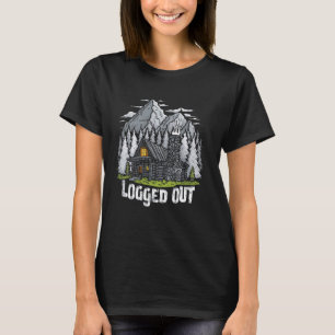 Camiseta Login Funny Log Cabin Life Mountain Ourdoor S