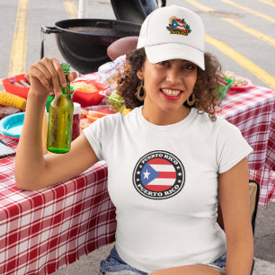 Camiseta Logo da Ronda Nacional de Bandeira Porto Rico