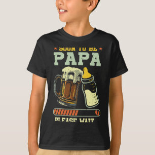 Camiseta Logo de Anúncio de Gravidez Pai Brevemente 2025