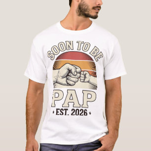 Camiseta Logo de Punho de Bebê Vintage 2026 Brevemente Papá