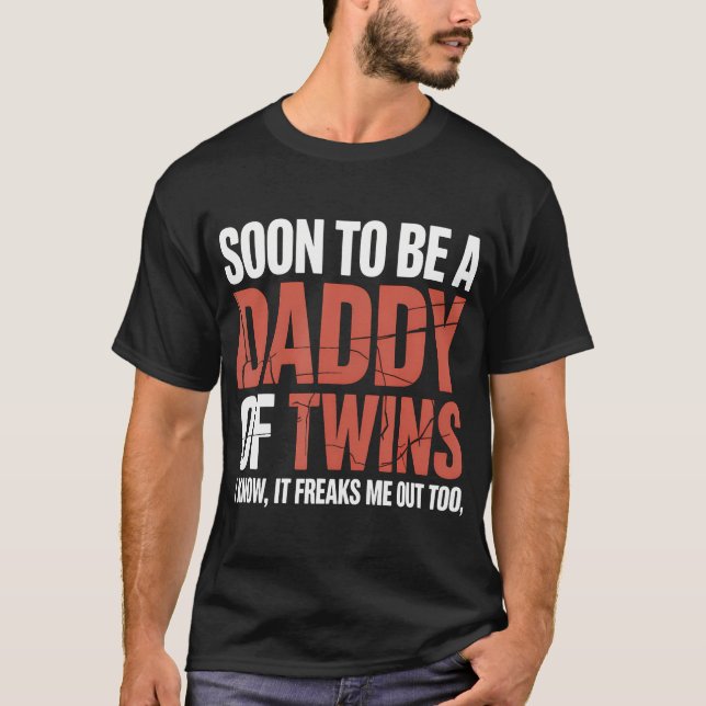 Camiseta Logo Futuro Pai De Gêmeos Anúncio De Gravidez (Frente)