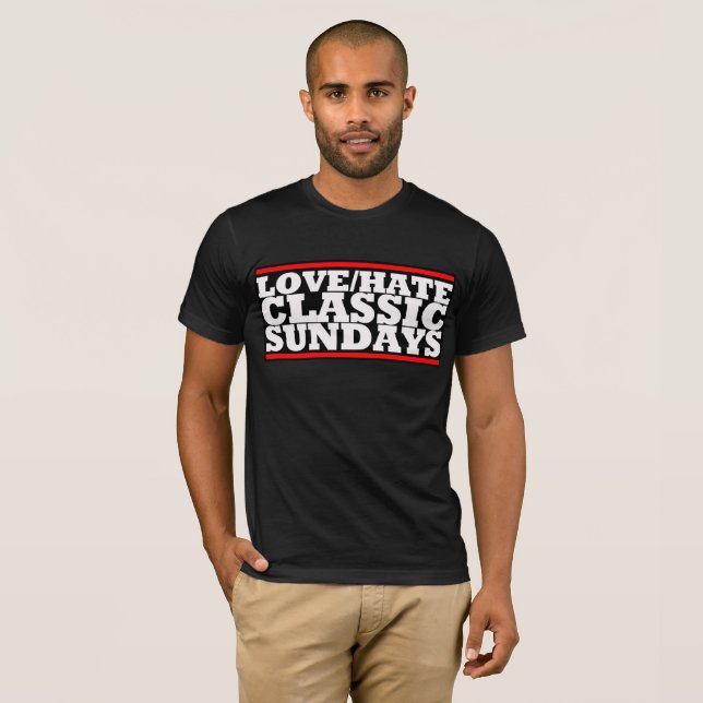 Camiseta Logo LOVE/HATE CLASSIC SUNDAYS (Frente Completa)