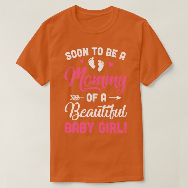 Camiseta Logo Ser Uma Garota Mamãe Esperando Mãe (Frente do Design)
