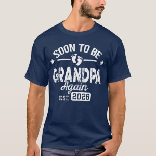 Camiseta Logo Será Avô Novamente est 2026 Anúncio de Gravid