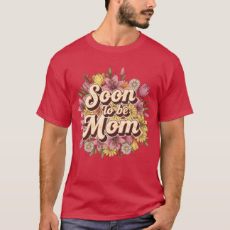 Camiseta Logo será mãe parabéns nova menina mãe