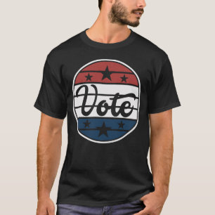 Camiseta Logo Vote Patriotic Stars and Stripes