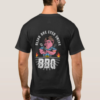 Camiseta Logon frontal e traseiro do pino de um olho cego