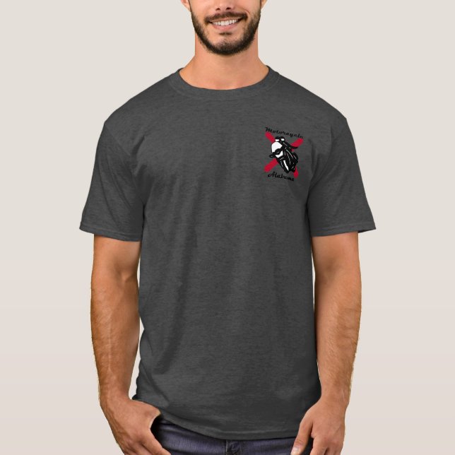 Camiseta Logotipo 1 de Alabama da motocicleta (Frente)