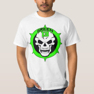 Camiseta Logotipo 2 do crânio tomado partido (branco)