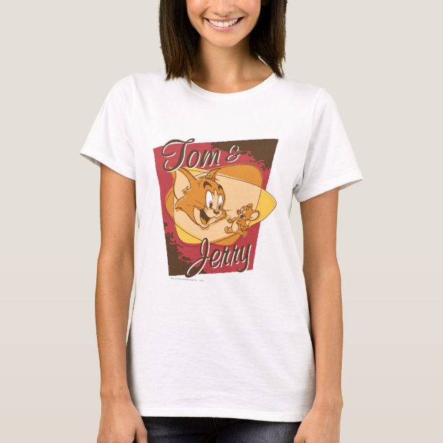 Camiseta Logotipo 2 do Tom e do Jerry (Frente)