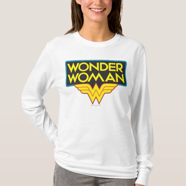 Camiseta Logotipo 3 da Mulher Maravilha (Frente)
