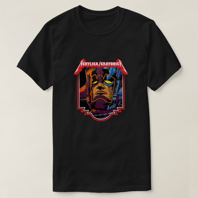 Camiseta Logotipo AcrylicaCrayonica com Galactus Classic (Frente do Design)