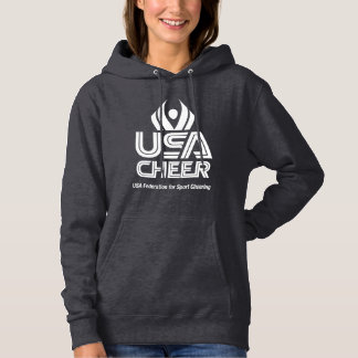 Camiseta Logotipo animado americano Hoodie escuro feminino
