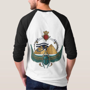 Camiseta Logotipo antigo egípcio - Olho de Hórus, Faraó Vib