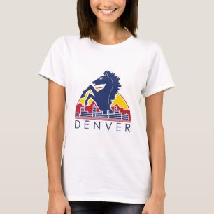 Camiseta Logotipo azul de Denver do cavalo