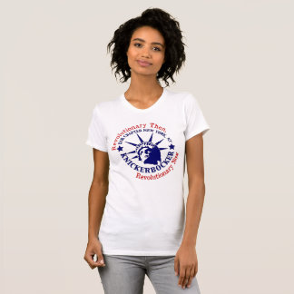 Camiseta Logotipo azul e branco de Knickerbocker