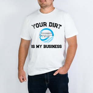 Camiseta Logotipo Azul Moderno Lavagem a Alta Pressão Perso